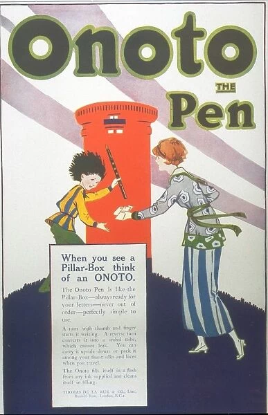 1920s UK pens pencils post-boxes pillar boxes onoto
