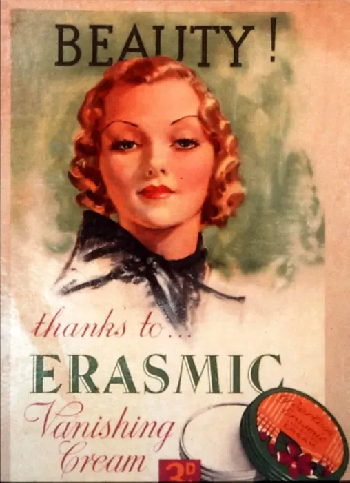 Framed Print : 1920s UK skin care erasmic vanishing cream skincare