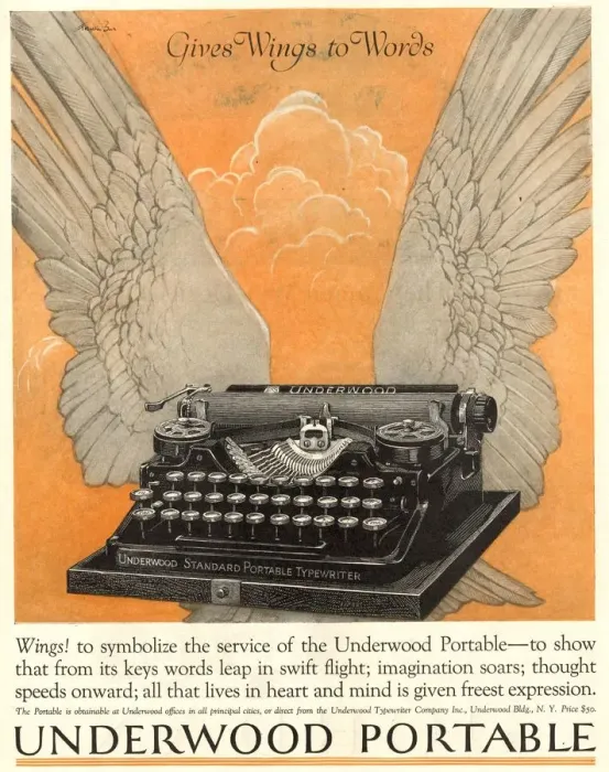 Framed Print : 1922 1920s USA underwood portable typewriters equipment Framed Print : 1922 1920s USA underwood portable typewriters equipment