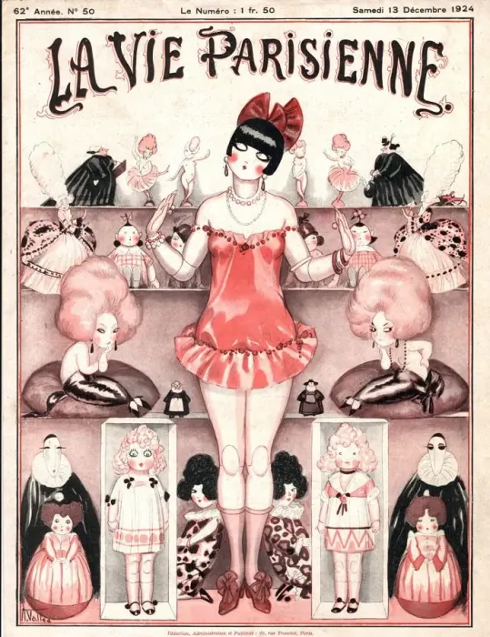 Framed Print : 1924 1920s France erotica glamour la vie parisienne dolls art deco magazines clothing Framed Print : 1924 1920s France erotica glamour la vie parisienne dolls art deco magazines clothing