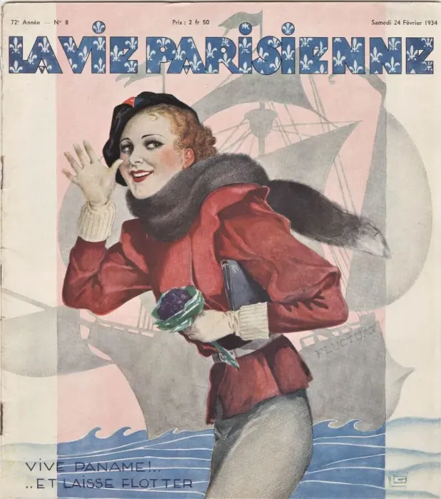 Framed Print : 1930s France La Vie Parisienne Magazine Cover