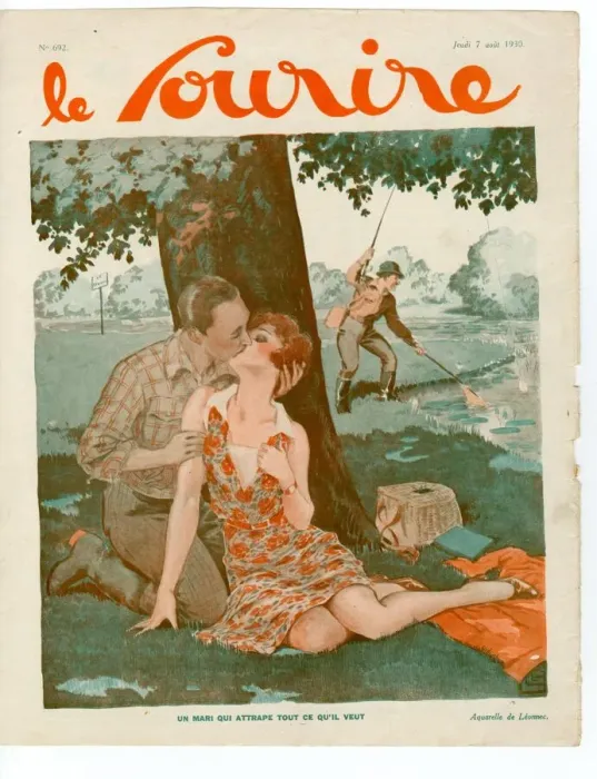 Framed Print : 1930s France Le Sourire Magazine Cover Framed Print : 1930s France Le Sourire Magazine Cover