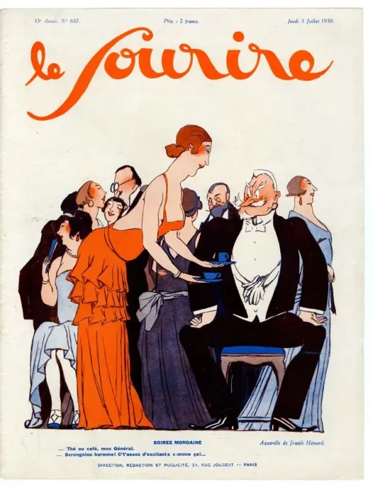 Framed Print : 1930s France Le Sourire Magazine Cover