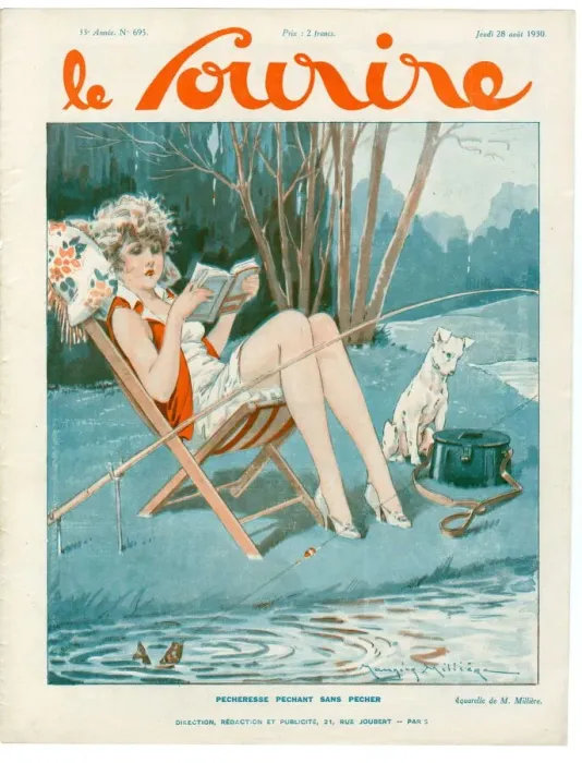 Framed Print : 1930s France Le Sourire Magazine Cover
