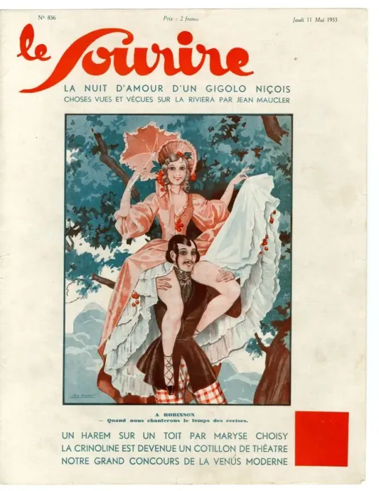 Framed Print : 1930s France Le Sourire Magazine Cover Framed Print : 1930s France Le Sourire Magazine Cover