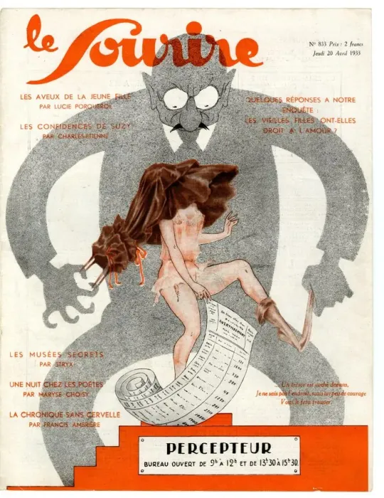 Framed Print : 1930s France Le Sourire Magazine Cover Framed Print : 1930s France Le Sourire Magazine Cover