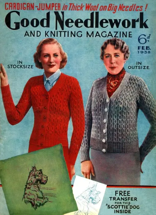 Framed Print : 1930s UK Good Needlework and Knitting Magazine Cover Framed Print : 1930s UK Good Needlework and Knitting Magazine Cover