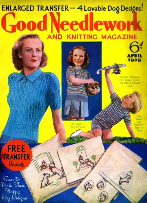 Framed Print : 1930s UK Good Needlework and Knitting Magazine Cover Framed Print : 1930s UK Good Needlework and Knitting Magazine Cover