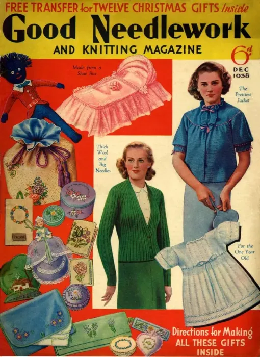 Framed Print : 1930s UK Good Needlework and Knitting Magazine Cover Framed Print : 1930s UK Good Needlework and Knitting Magazine Cover