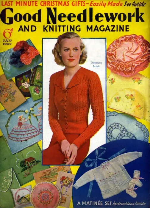 Framed Print : 1930s UK Good Needlework and Knitting Magazine Cover Framed Print : 1930s UK Good Needlework and Knitting Magazine Cover