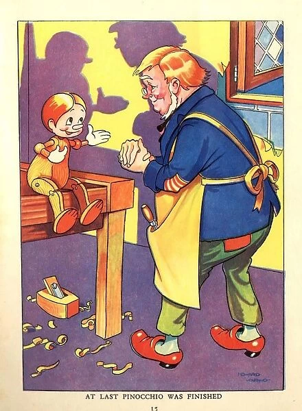 1930s, UK, Pinocchio, Book Plate