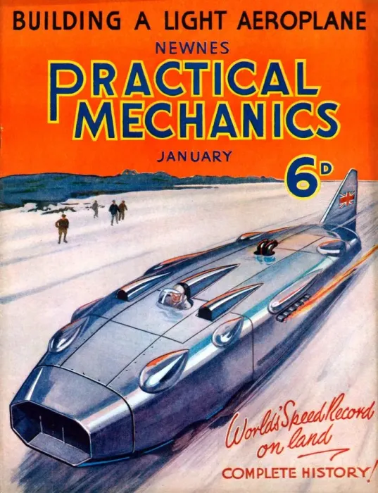 Framed Print : 1930s UK Practical Mechanics Magazine Cover
