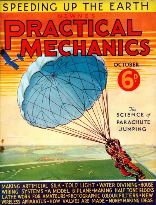 Framed Print : 1930s UK Practical Mechanics Magazine Cover