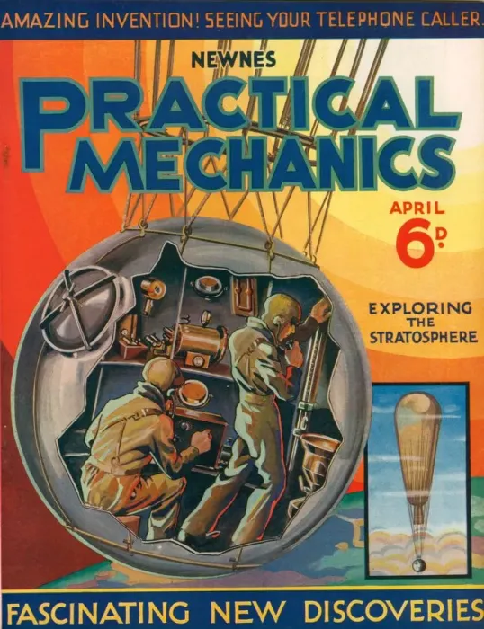 Framed Print : 1930s UK Practical Mechanics Magazine Cover