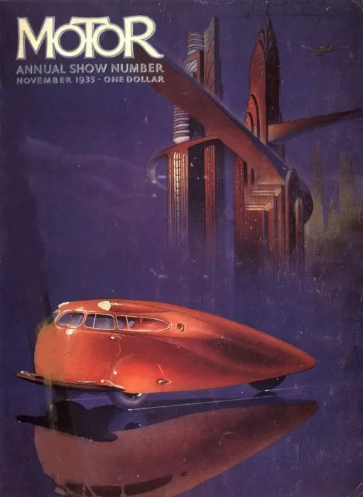 Framed Print : 1930s USA visions of the future cars futuristic magazines Framed Print : 1930s USA visions of the future cars futuristic magazines