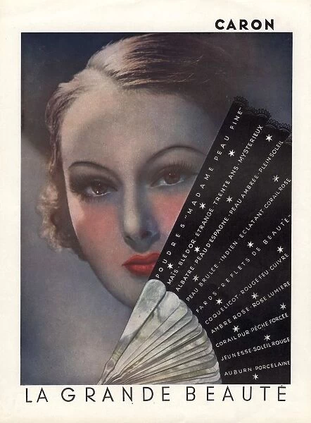 1936 1930s USA caron le grande beaute fans womens