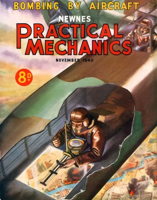 Framed Print : 1940s UK Practical Mechanics Magazine Cover