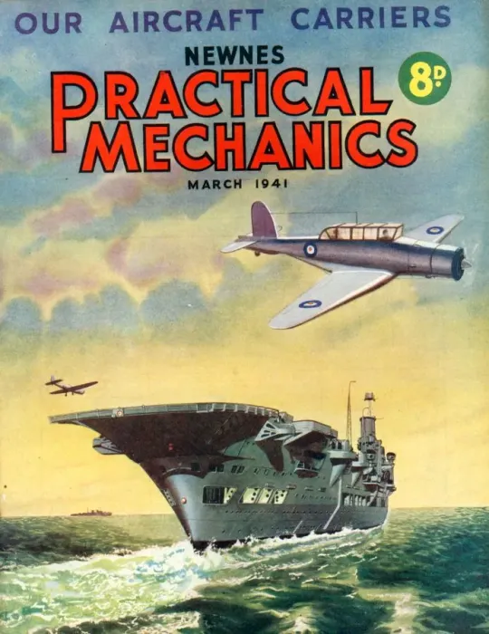 Framed Print : 1940s UK Practical Mechanics Magazine Cover