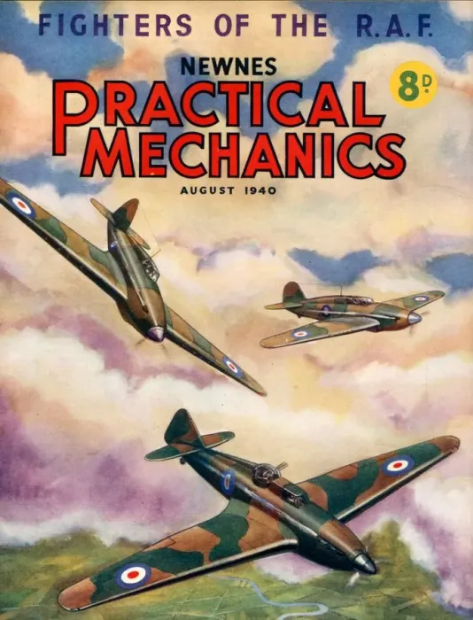 Framed Print : 1940s UK Practical Mechanics Magazine Cover