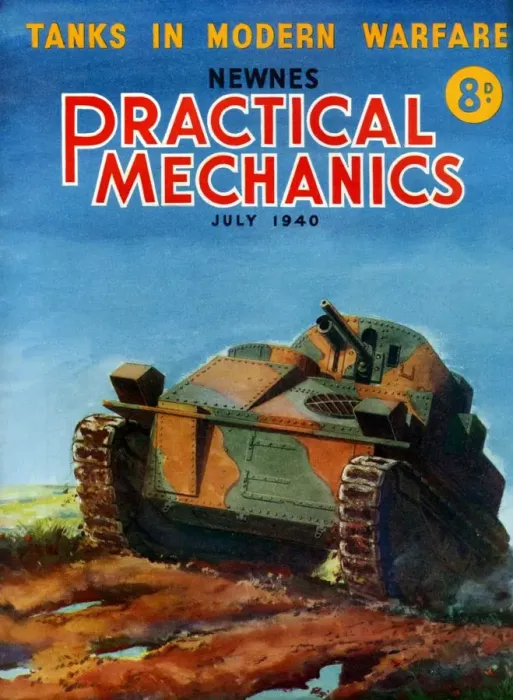 Framed Print : 1940s UK Practical Mechanics Magazine Cover