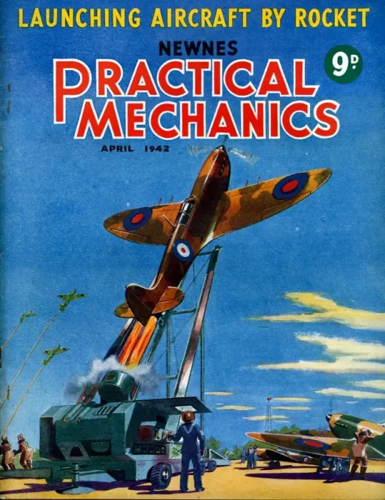 Framed Print : 1940s UK Practical Mechanics Magazine Cover