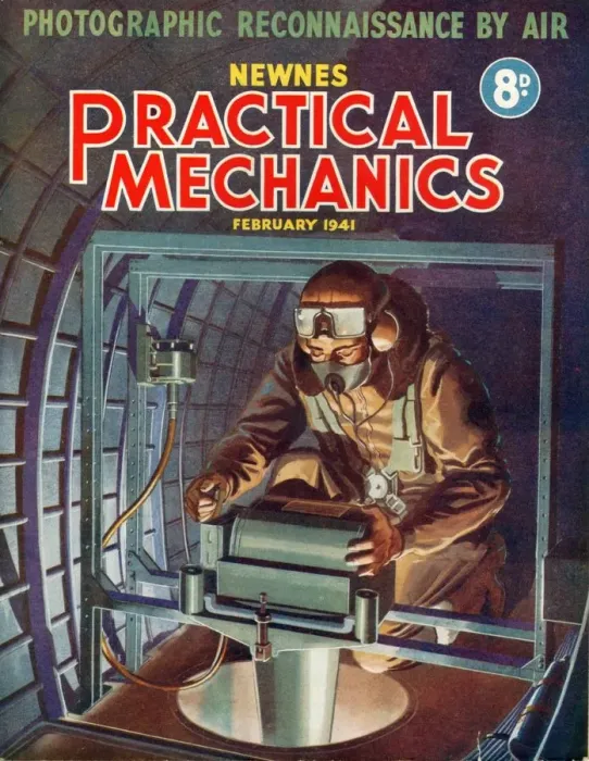 Framed Print : 1940s UK Practical Mechanics Magazine Cover