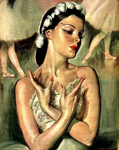 1946 1940s UK womens magazines portraits dancers ballet dancing
