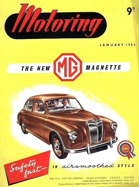 1950s UK cars mg magnette covers magazines (Print #7076299). Cards