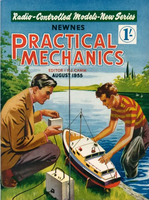 Framed Print : 1950s UK Practical Mechanics Magazine Cover