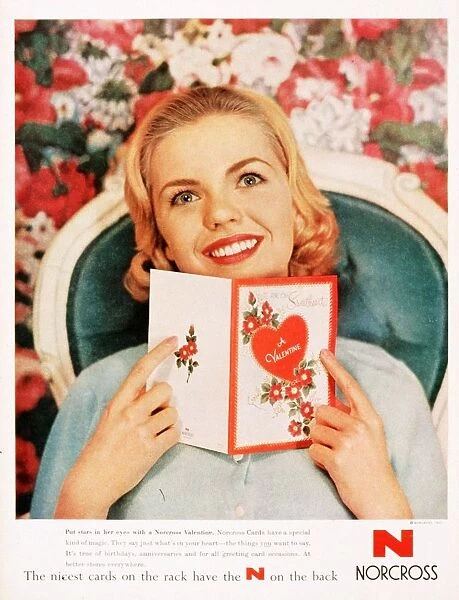 1950s USA cards valentines day love norcross valentineAs