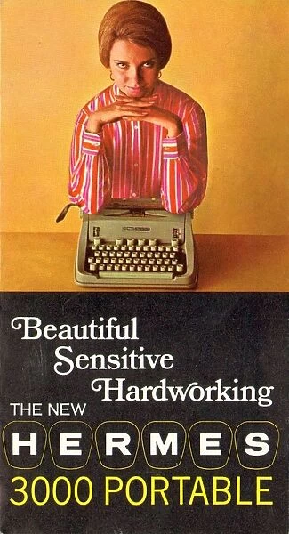 1960s,USA,Hermes Typewriters,Magazine Advert