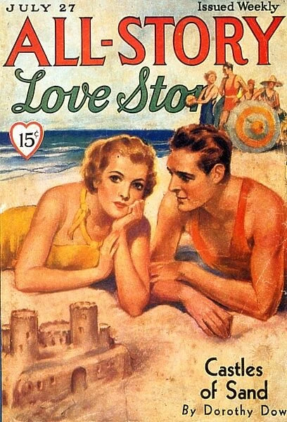All-Story 1920s USA holidays love sand-castles sandcastles magazines