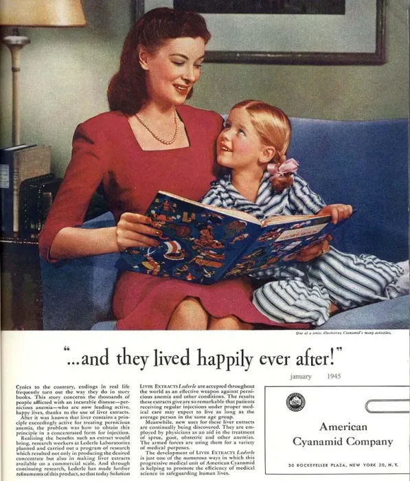 Framed Print : American Cyanamid Company 1945 1940s USA mcitnt companies mothers and daughters