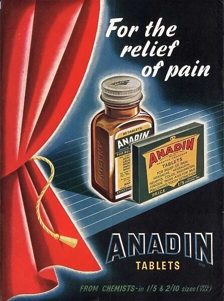Anadin 1940s UK medicine tablets medical