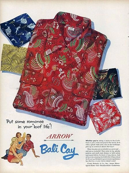 Arrow Shirts 1950s USA hawaiian mens