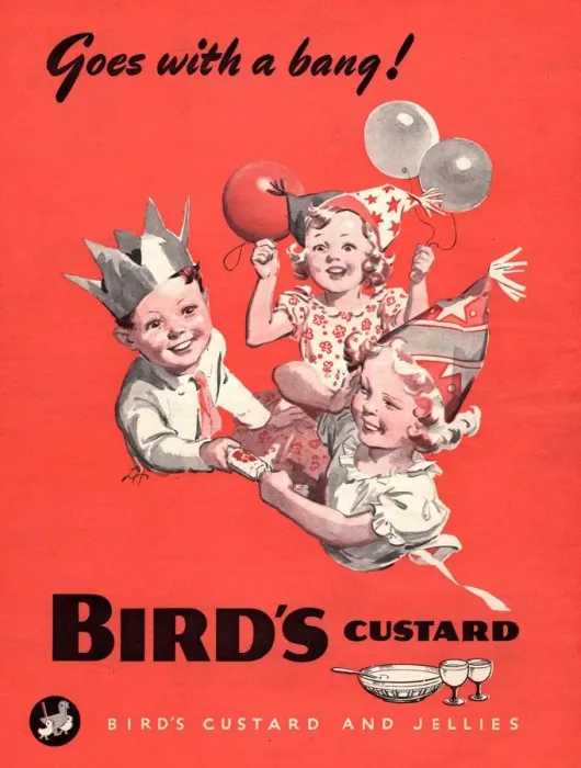 Framed Print : Birds 1930s UK custard birthdays party Framed Print : Birds 1930s UK custard birthdays party