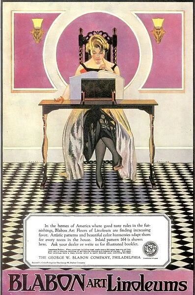 Blabon Art Linoleums 1920s USA linoleums flooring agony aunts lino interiors