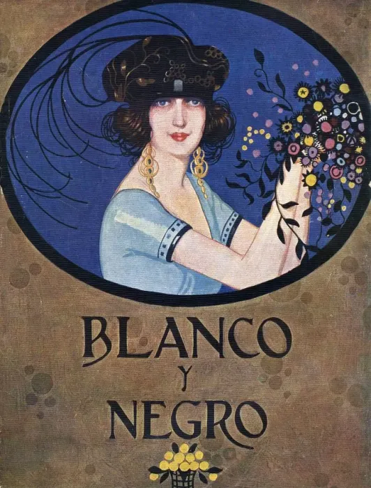 Framed Print : Blanco y Negro 1920s Spain cc portraits hats womens earrings magazines Framed Print : Blanco y Negro 1920s Spain cc portraits hats womens earrings magazines