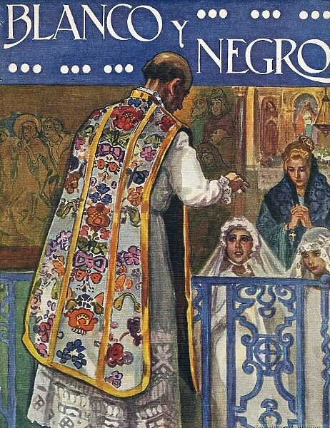 Blanco y Negro 1921 1920s Spain cc vicars priests churches communion holy magazines