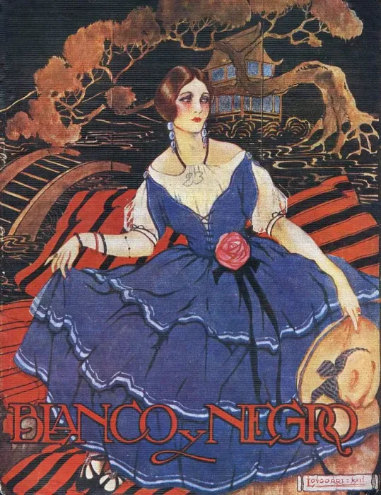 Framed Print : Blanco y Negro 1922 1920s Spain cc dresses womens magazines