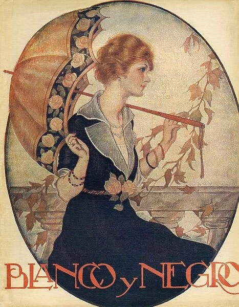 Blanco y Negro 1926 1920s Spain cc umbrellas portraits dresses womens magazines