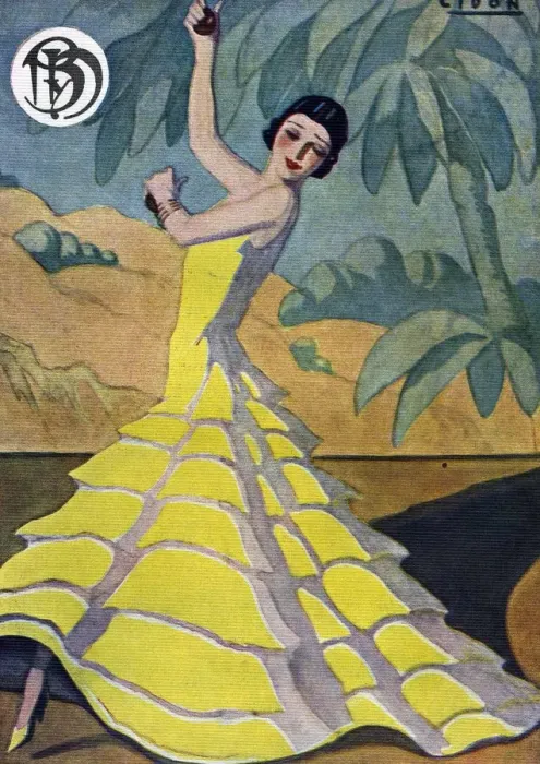 Framed Print : Blanco y Negro 1934 1930s Spain cc dresses flamenco