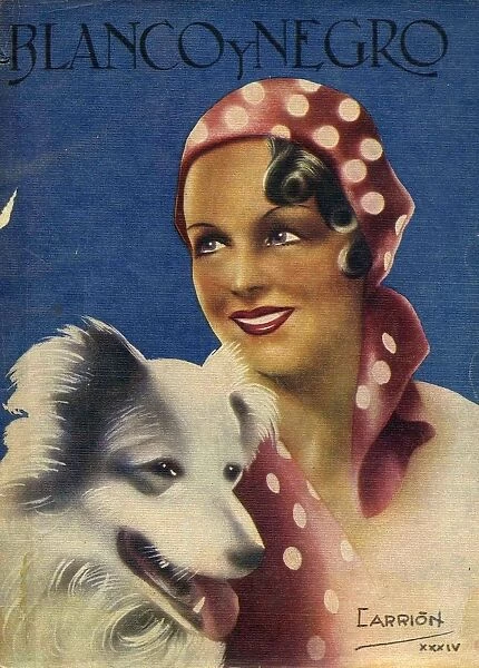 Blanco y Negro 1934 1930s Spain cc portraits dogs hats womens