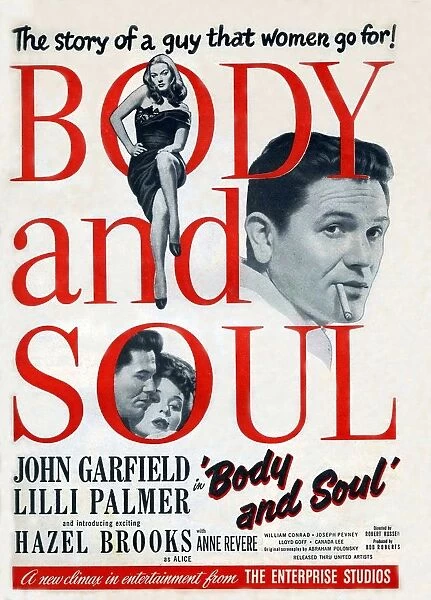 Body and Soul 1947 1940s UK John Garfield, Lilli Palmer