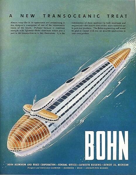 Bohn 1940s USA Arthur Radebaugh mcitnt visions of the future futuristic ships boats