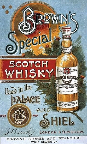 BrownAs Special Whisky 1890s UK whisky alcohol whiskey advert Browns Scotch Scottish