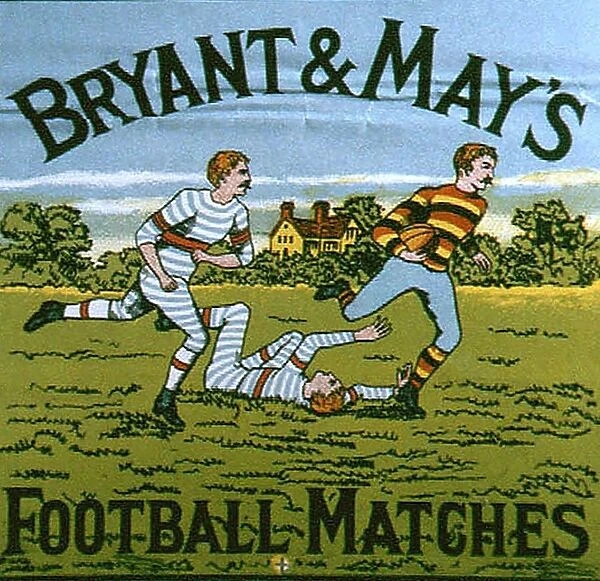 Bryant and May's 1900s UK football matches mays matchbox covers