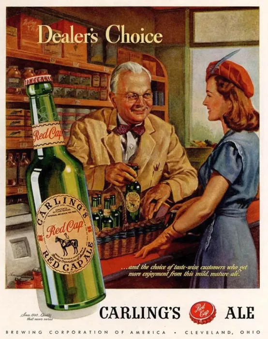 Framed Print : Carling Ale 1940s USA mcitnt alcohol beer grocers greengrocers Framed Print : Carling Ale 1940s USA mcitnt alcohol beer grocers greengrocers