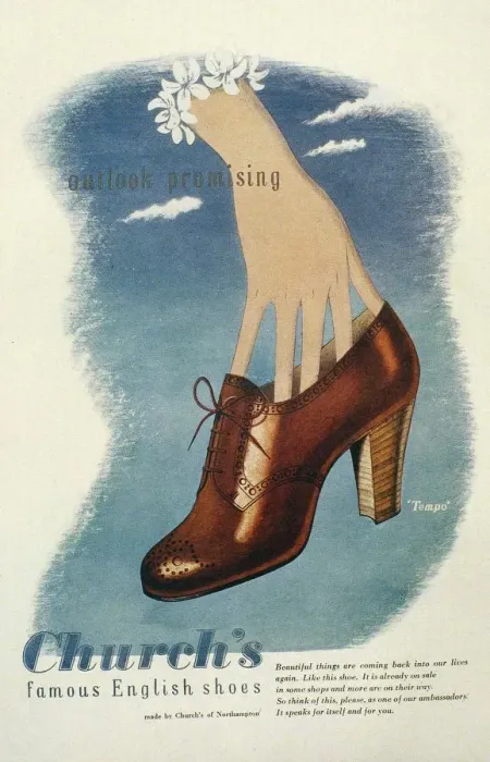 Framed Print : Churchs 1950s UK womens shoes Churchs Framed Print : Churchs 1950s UK womens shoes Churchs