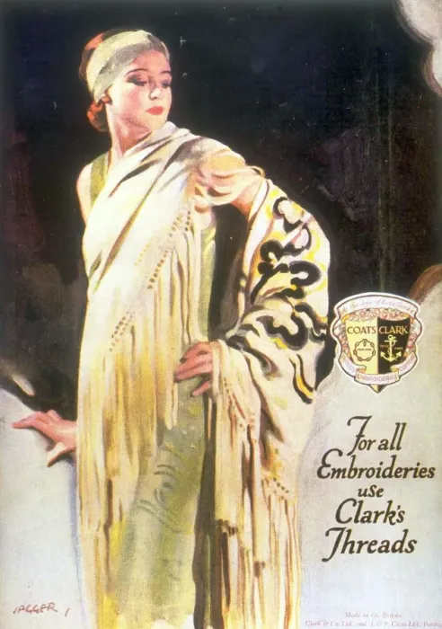 Framed Print : Clarks Threads 1920s UK coats womens